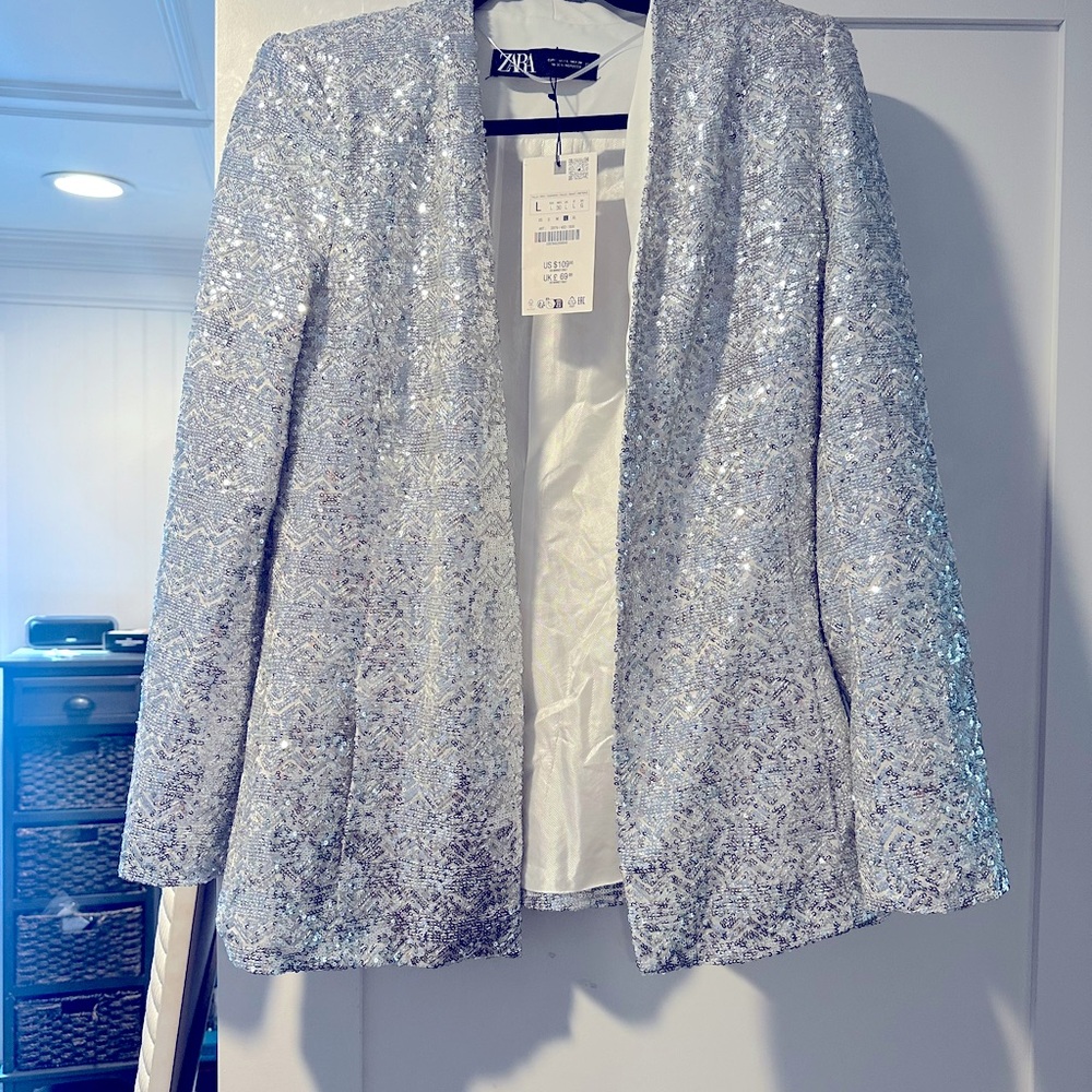 Zara sequin blazer